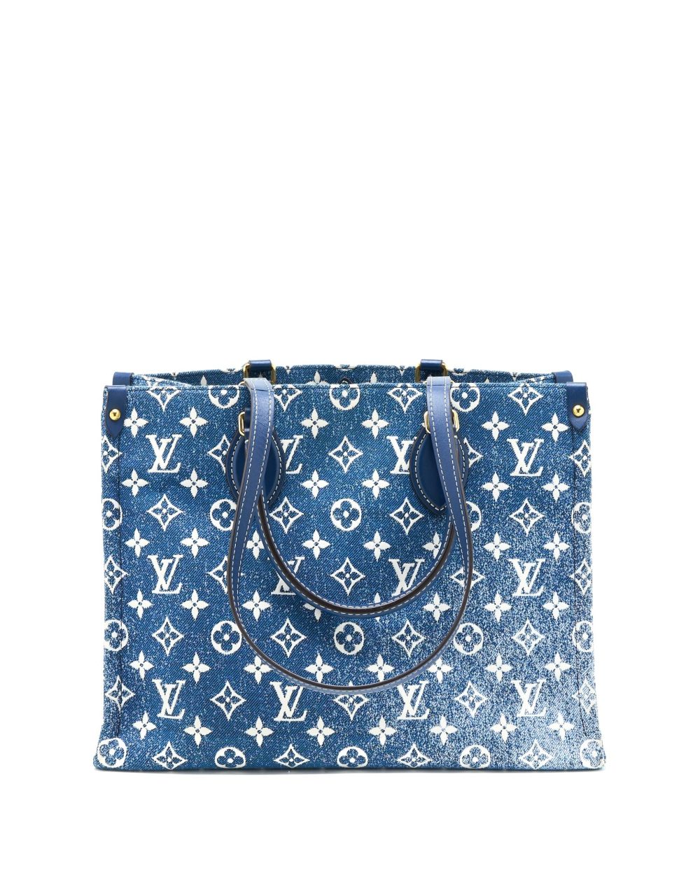 AAA Replica Louis Vuitton LV ONTHEGO MM MONOGRAM DENIM BLUE GHW