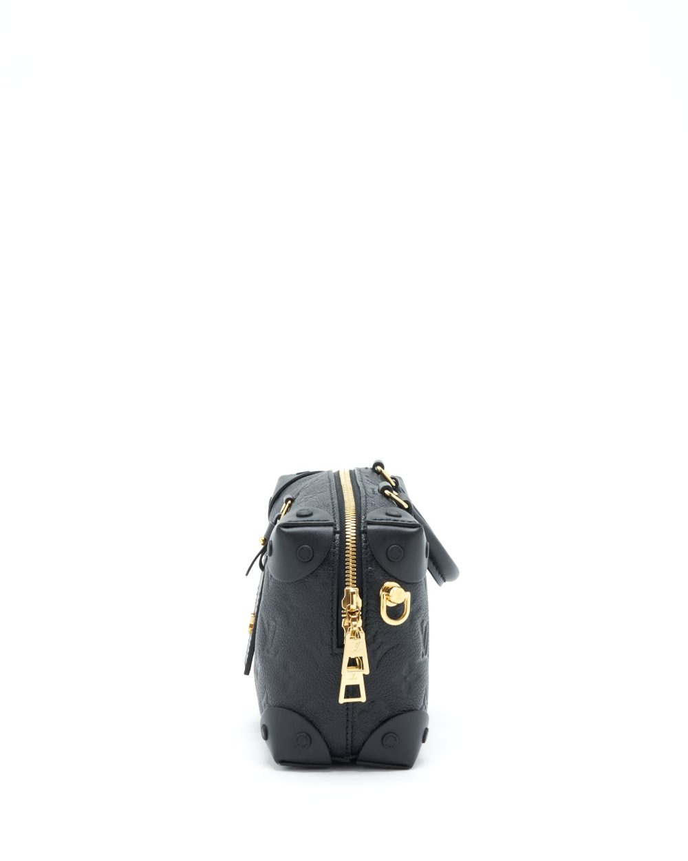 AAA Replica Louis Vuitton LV PETITE MALLE SOUPLE MONOGRAM EMPREINTE BLACK GHW