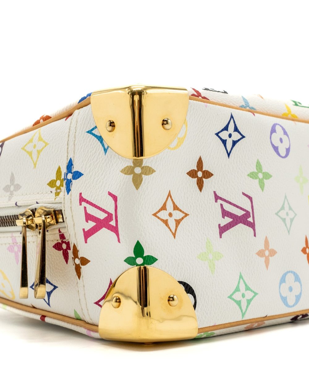 AAA Replica Louis Vuitton LV VINTAGE TOP HANDLE ZIP TOTE BAG WHITE MULTICOLOR MONOGRAM CANVAS GHW
