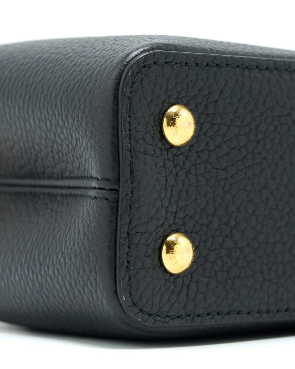 AAA Replica Louis Vuitton LV CAPUCINES MINI TAURILLON LIMITED EDITION BLACK GHW (NEW VERSION)
