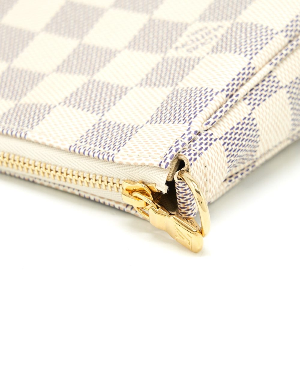 AAA Replica Louis Vuitton LV POCHETTE ACCESSORIES DAMIER AZUR CANVAS GHW