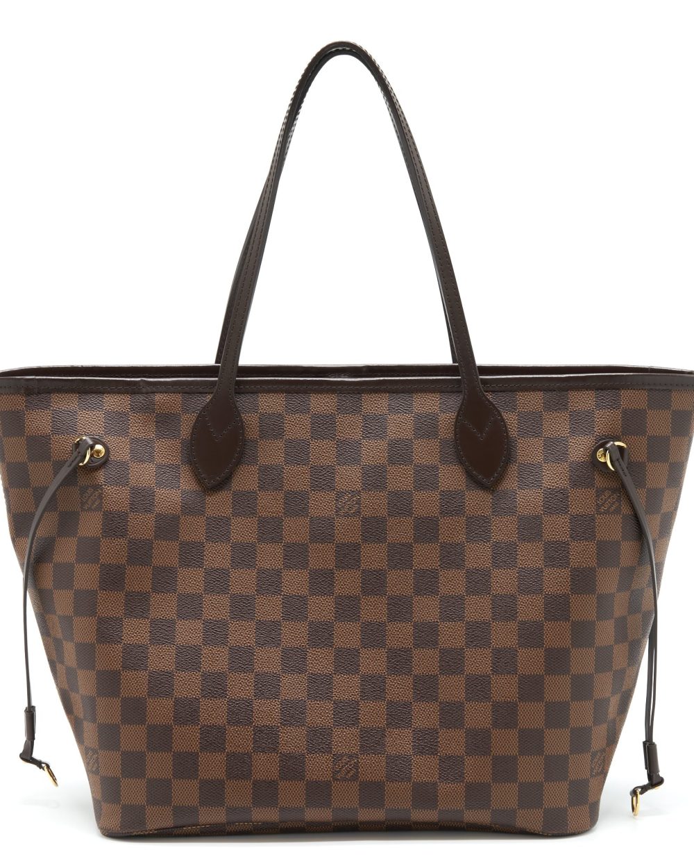 AAA Replica Louis Vuitton LV NEVERFULL MM DAMIER EBENE ROSE BALLERINE GHW