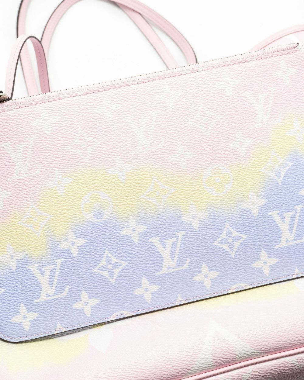 AAA Replica Louis Vuitton LV NEVERFULL MM ESCAL GIANT CANVAS PASTEL PINK SHW