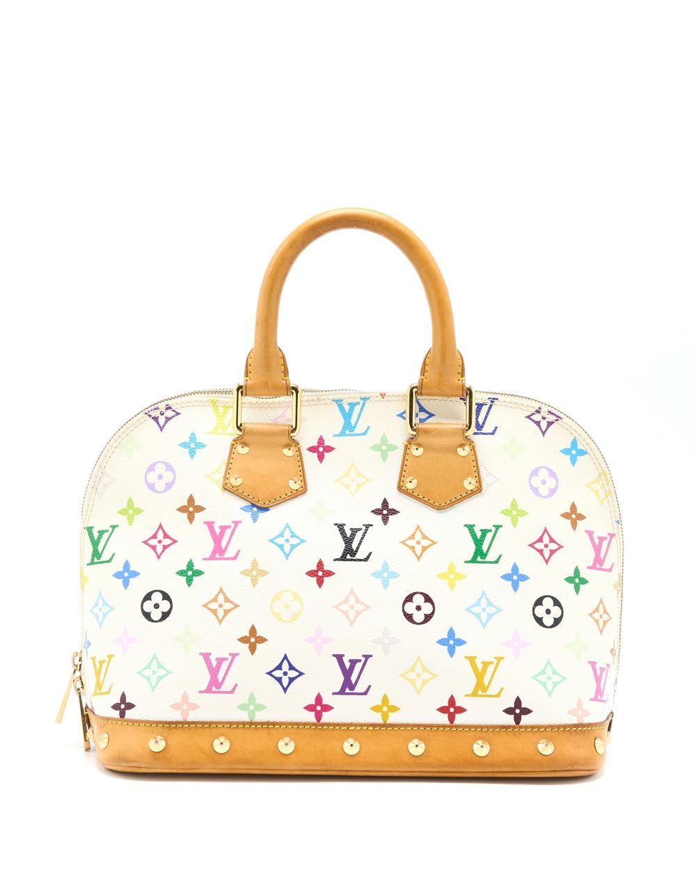 AAA Replica Louis Vuitton LV ALMA BAG MONOGRAM CANVAS WHITE/MULTICOLOURED GHW