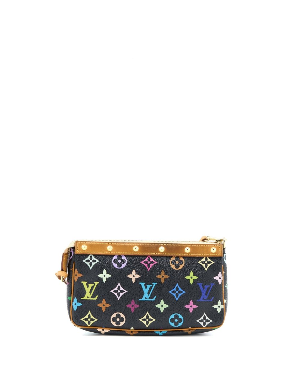 AAA Replica Louis Vuitton LV VINTAGE POCHETTE ACCESSORIES MONOGRAM CANVAS BLACK/MULTICOLOUR GHW