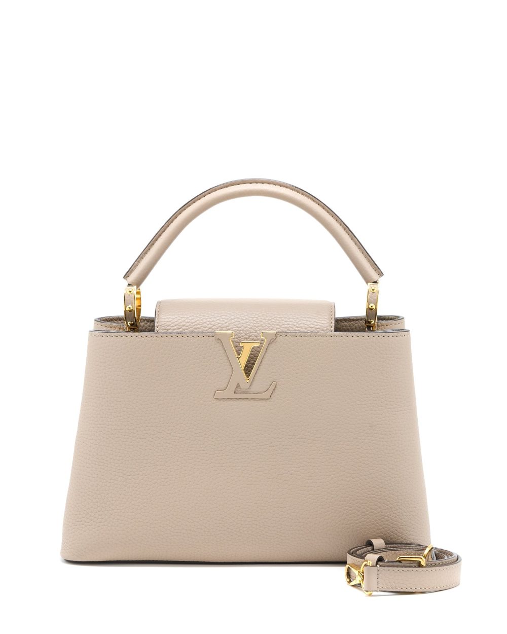 AAA Replica Louis Vuitton LV CAPUCINE MM TAURILLON GALET GHW