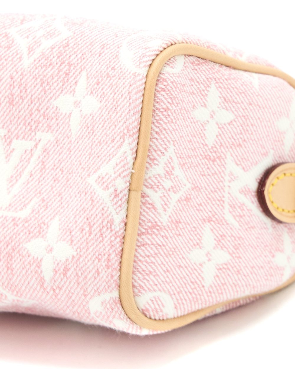 AAA Replica Louis Vuitton LV NANO SPEEDY MONOGRAM JACQUARD DENIM PINK GHW (NEW VERSION)