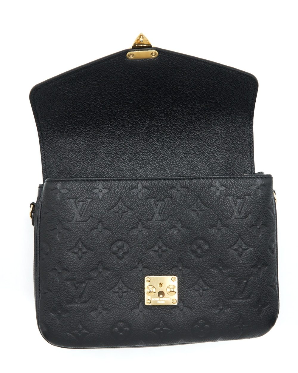 AAA Replica Louis Vuitton LV POCHETTE MÉTIS MONOGRAM EMPREINTE BLACK GHW