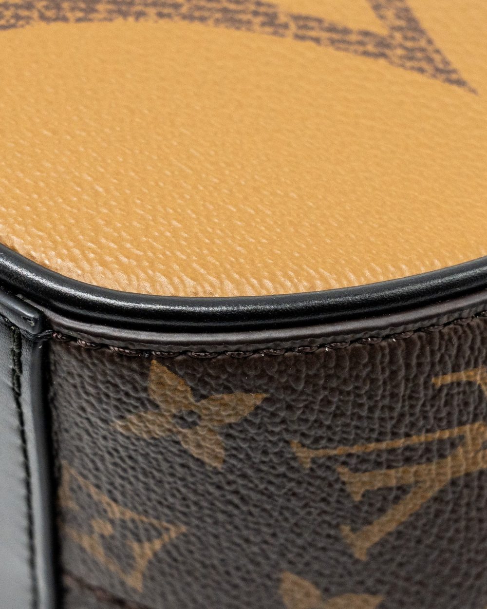 AAA Replica Louis Vuitton LV BOURSICOT CHAIN BAG REVERSE MONOGRAM CANVAS/LEATHER BLACK HARDWARE