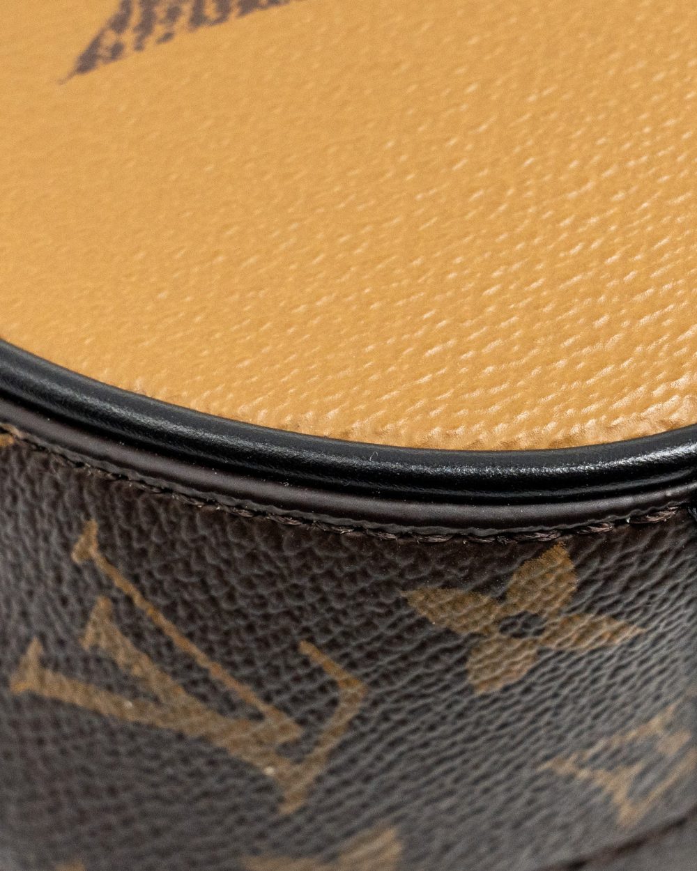 AAA Replica Louis Vuitton LV BOURSICOT CHAIN BAG REVERSE MONOGRAM CANVAS/LEATHER BLACK HARDWARE