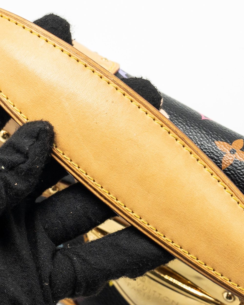 AAA Replica Louis Vuitton LV VINTAGE SHOULDER BAG BLACK/MULTICOLOUR MONOGRAM CANVAS GHW