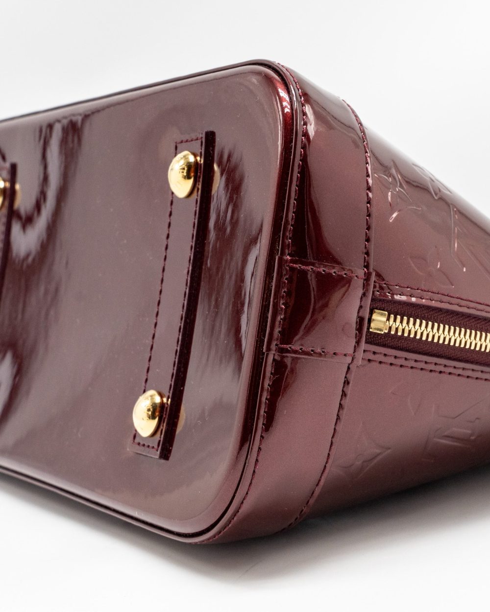 AAA Replica Louis Vuitton LV ALMA PM PATENT LEATHER AMARANTE GHW