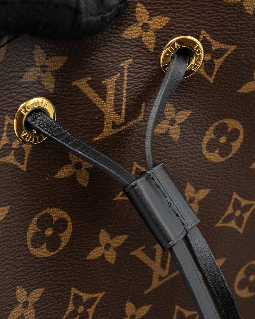 AAA Replica Louis Vuitton LV NEONOE MONOGRAM CANVAS BLACK GHW (NEW VERSION)