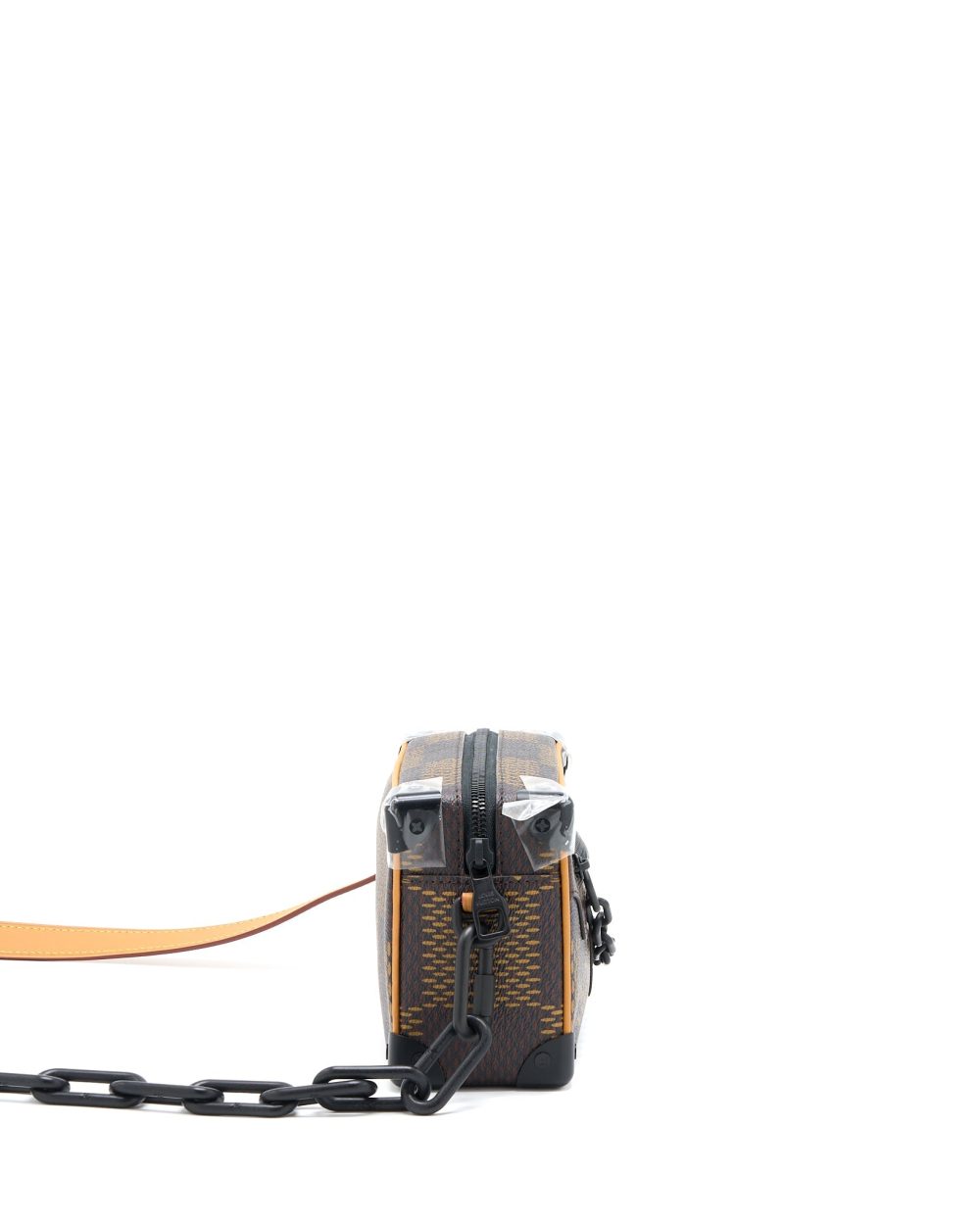 AAA Replica Louis Vuitton LV MINI SOFT TRUNK LIMITED EDITION SUTURES TOILES BLACK HARDWARE