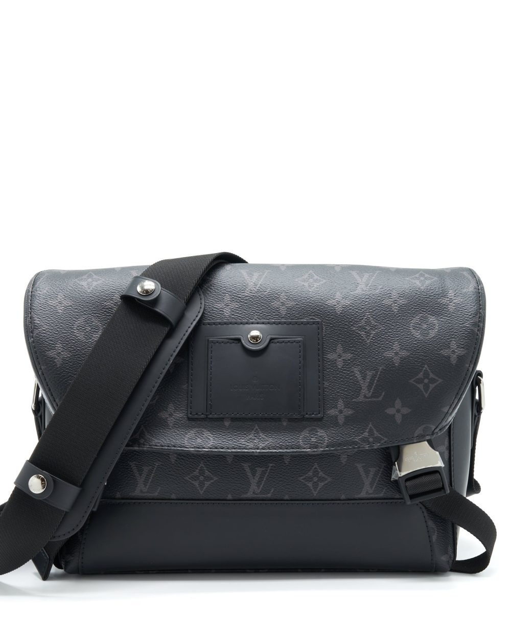 AAA Replica Louis Vuitton LV ECLIPSE VOYAGER MESSENGER BAG MONOGRAM CANVAS BLACK YEAR 2020