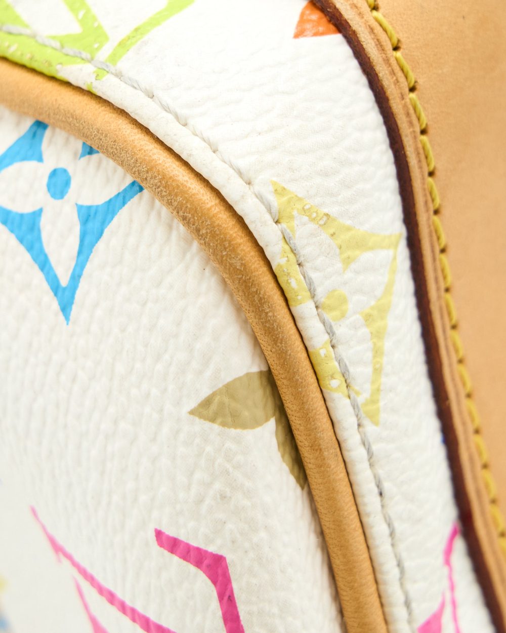 AAA Replica Louis Vuitton LV VINTAGE BOWLING BAG MONOGRAM CANVAS WHITE/MULTICOLOUR GHW
