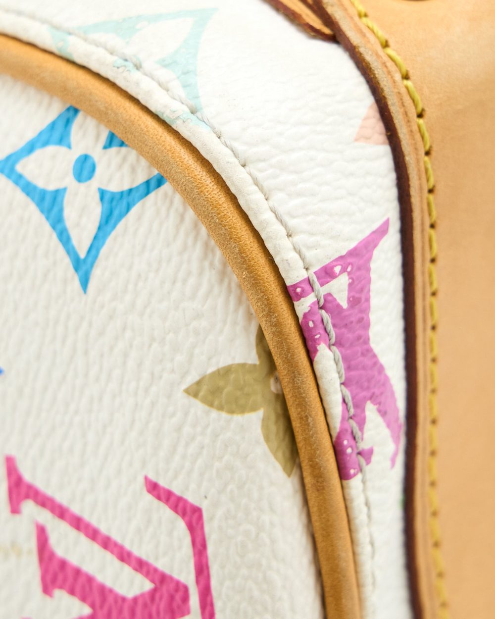 AAA Replica Louis Vuitton LV VINTAGE BOWLING BAG MONOGRAM CANVAS WHITE/MULTICOLOUR GHW
