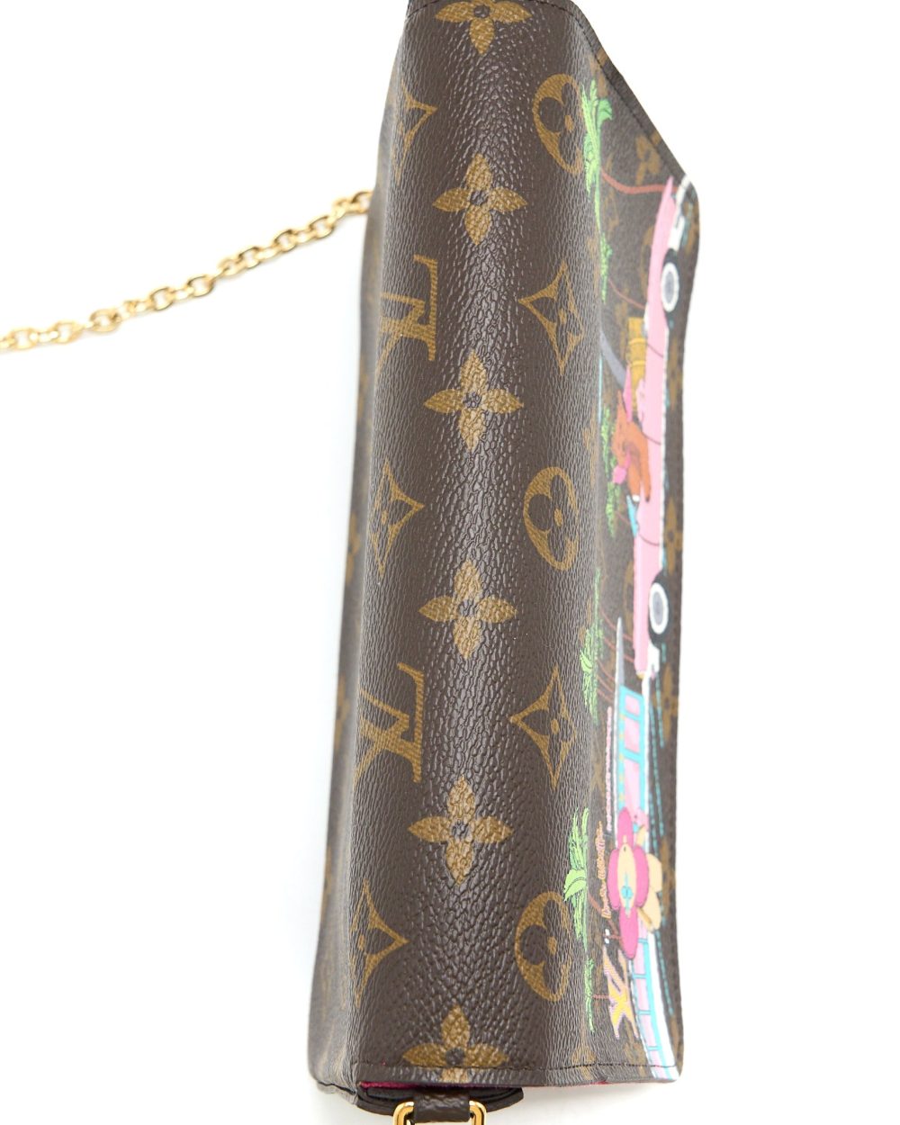 AAA Replica Louis Vuitton LV FELICIE POCHETTE VIVIENNE MASCOT ON HOLLYWOOD DRIVE MONOGRAM CANVAS GHW