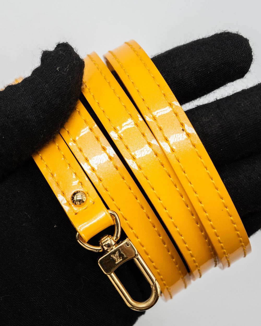 AAA Replica Louis Vuitton LV ALMA BB PATENT YELLOW LGHW