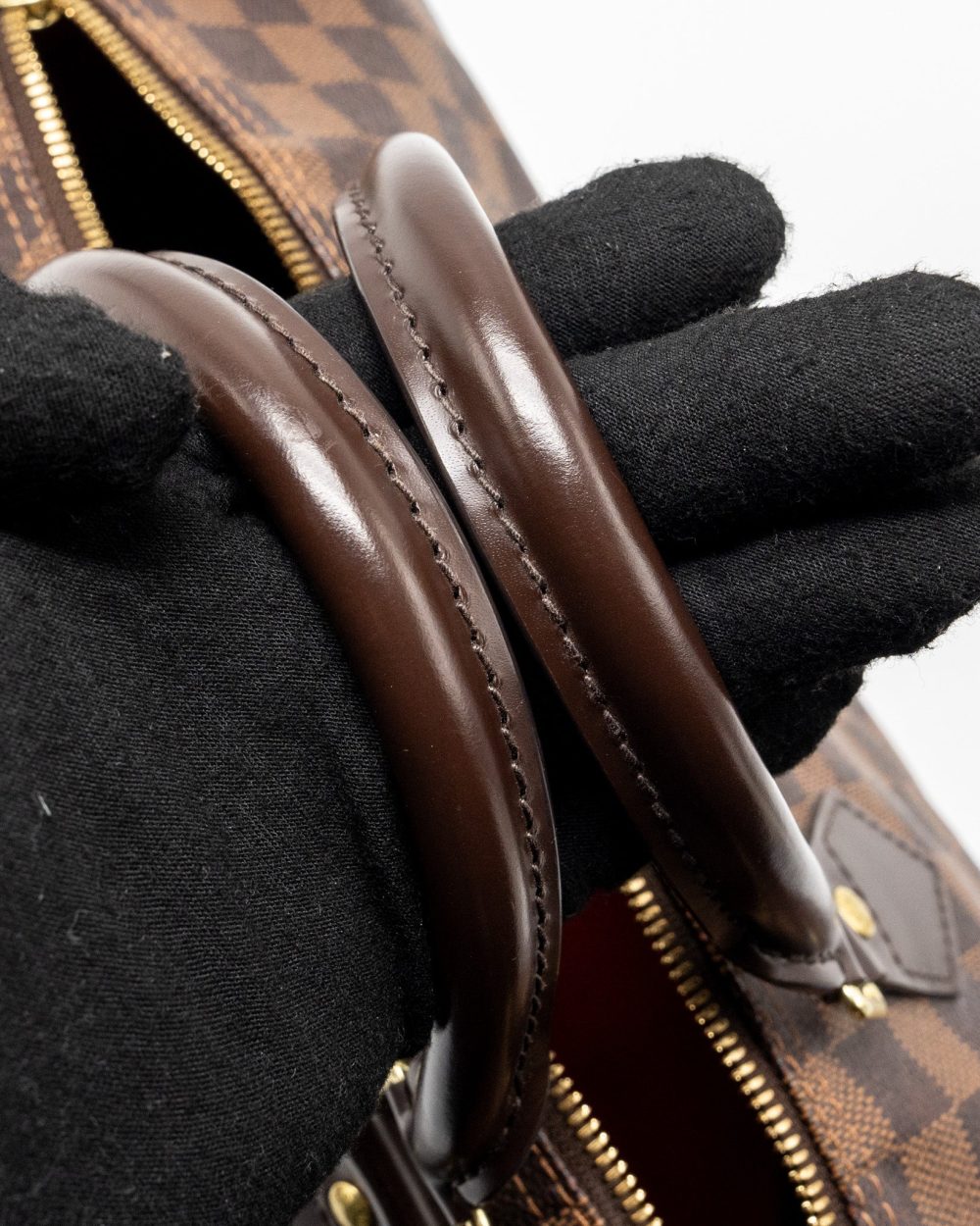 AAA Replica Louis Vuitton LV SPEEDY BANDOULIERE 30 DAMIER EBENE GHW
