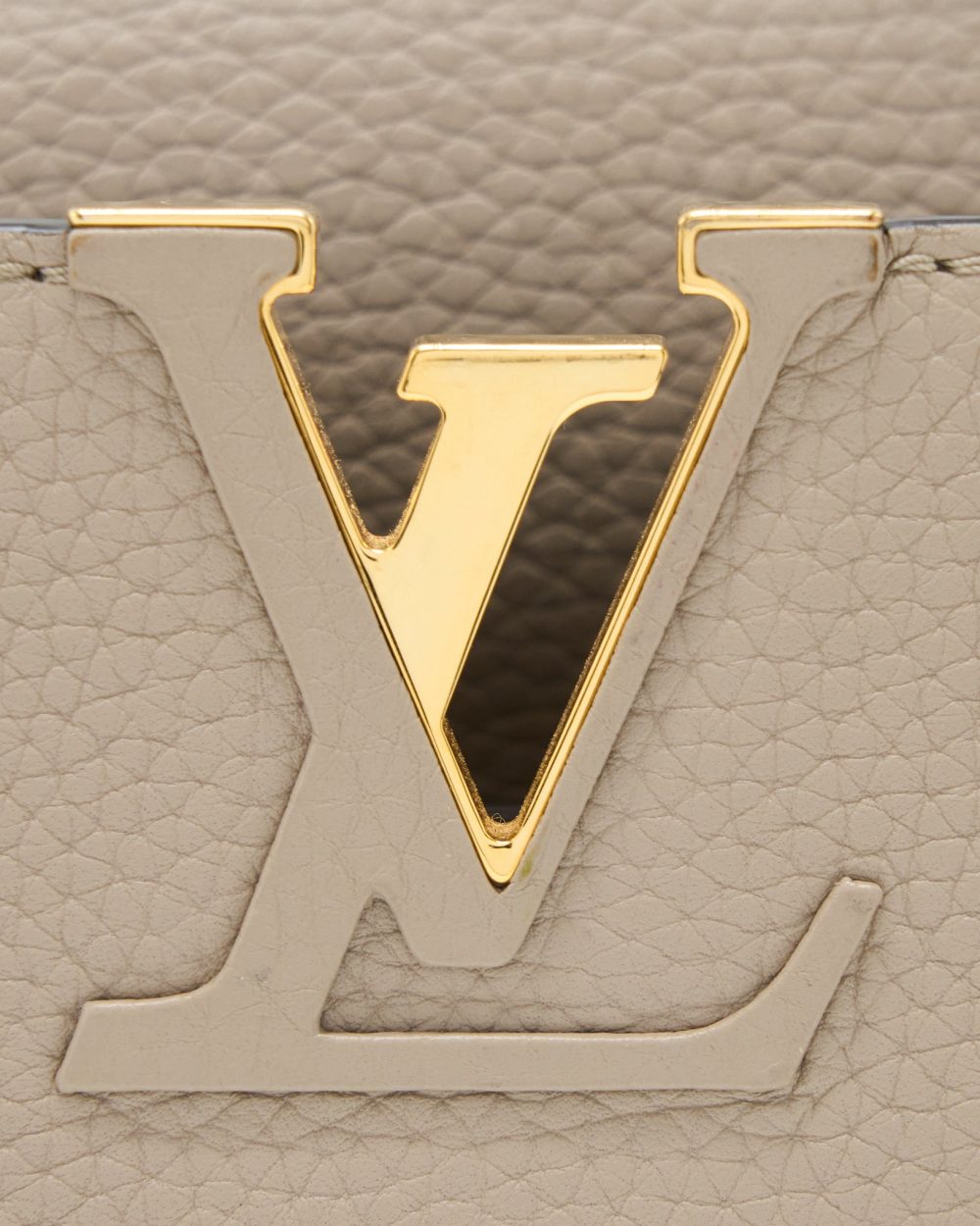 AAA Replica Louis Vuitton LV CAPUCINE MM TAURILLON GALET GHW