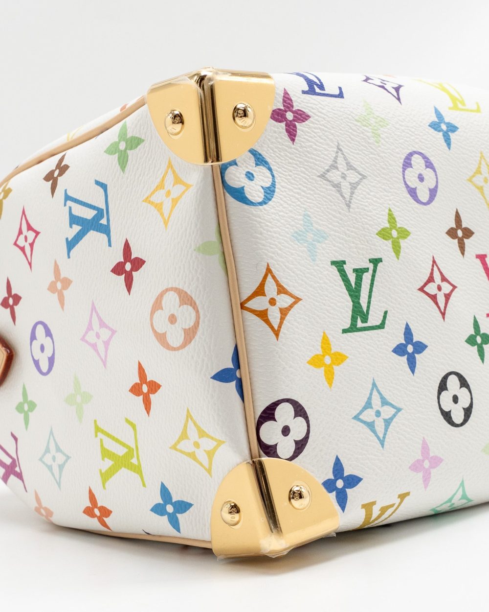 AAA Replica Louis Vuitton LV X TAKASHI MURAKAMI SPEEDY BANDOULIÈRE 25 MONOGRAM CANVAS WHITE/ MULTICOLOUR GHW