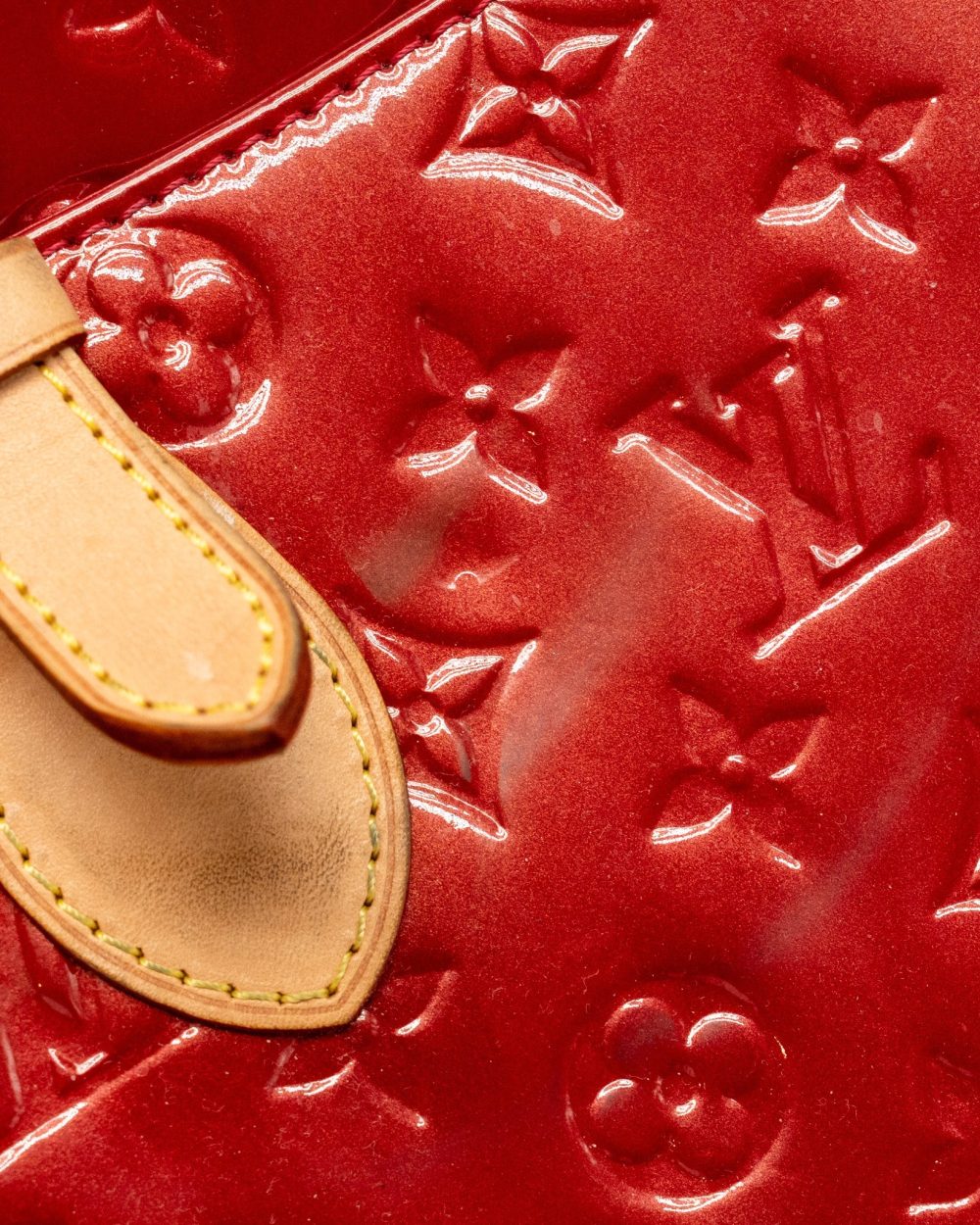 AAA Replica Louis Vuitton LV TROUVILLE PATENT LEATHER RED GHW
