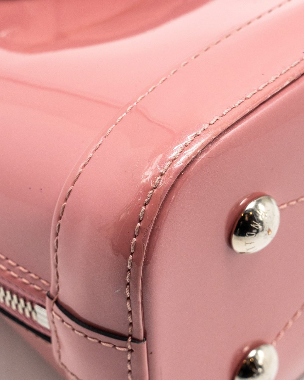 AAA Replica Louis Vuitton LV ALMA BB VERNIS PATENT ROSE BLUSH SHW