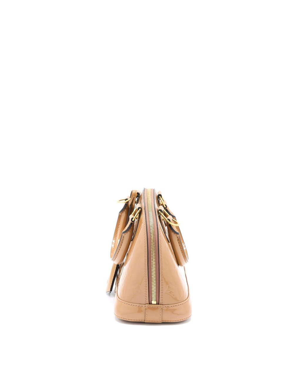 AAA Replica Louis Vuitton LV ALMA BB PATENT DARK BEIGE GHW
