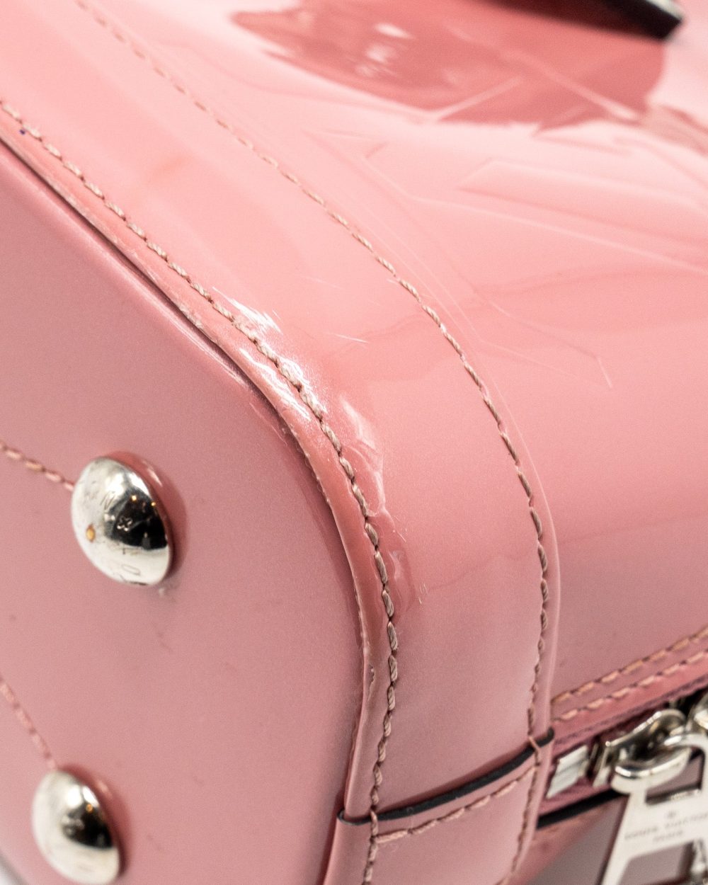 AAA Replica Louis Vuitton LV ALMA BB VERNIS PATENT ROSE BLUSH SHW