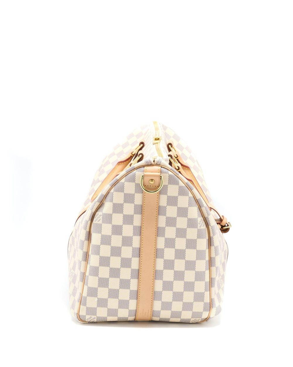AAA Replica Louis Vuitton LV KEEPALL BANDOULIERE 55 DAMIER AZUR CANVAS GHW