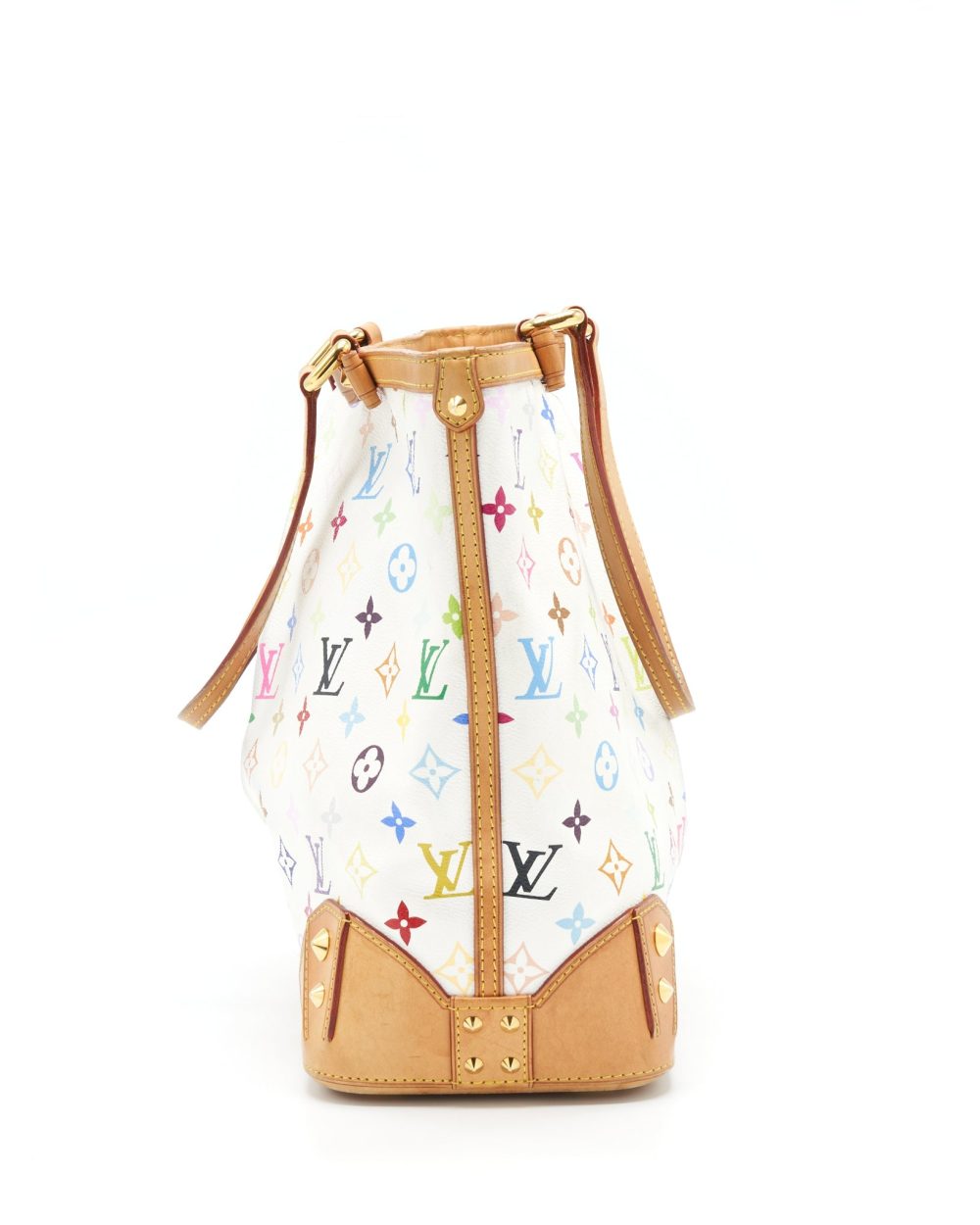 AAA Replica Louis Vuitton LV TOTE BAG WHITE MONOGRAM MULTICOLOUR GHW