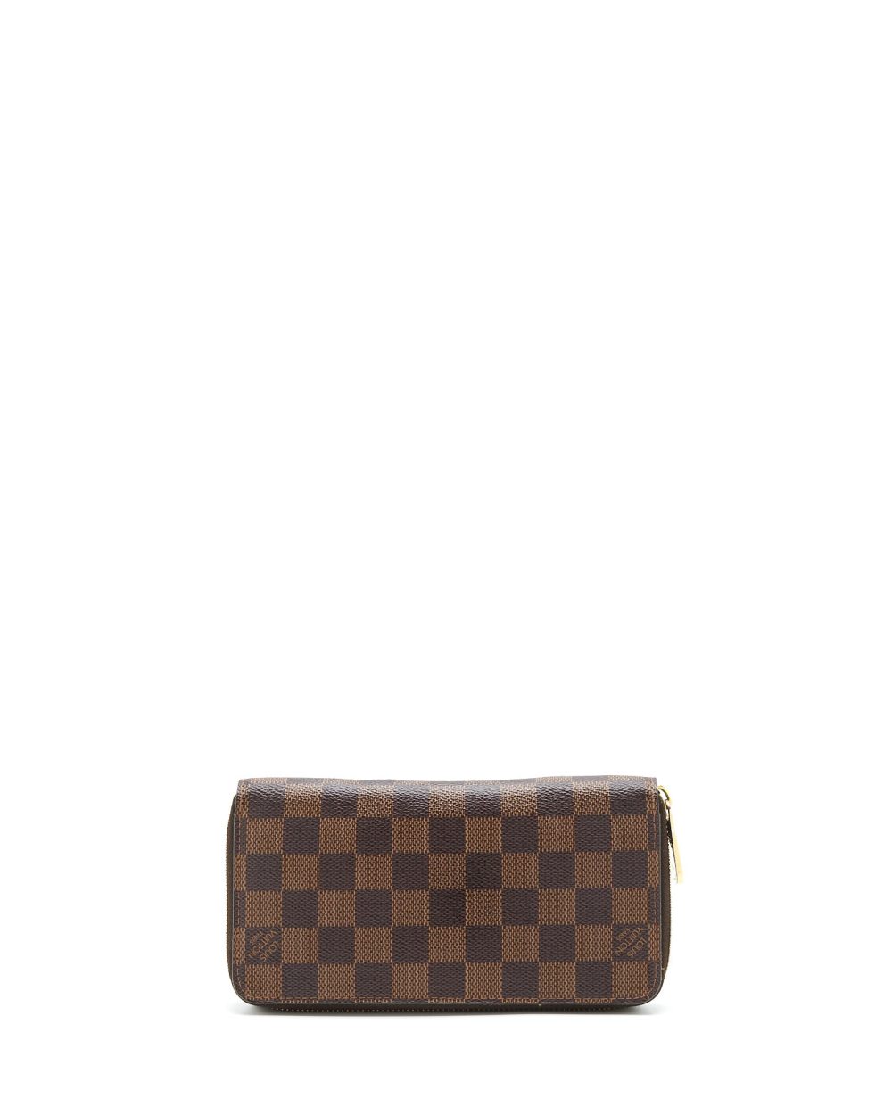 AAA Replica Louis Vuitton LV ZIPPER LONG WALLET DAMIER EBENE GHW