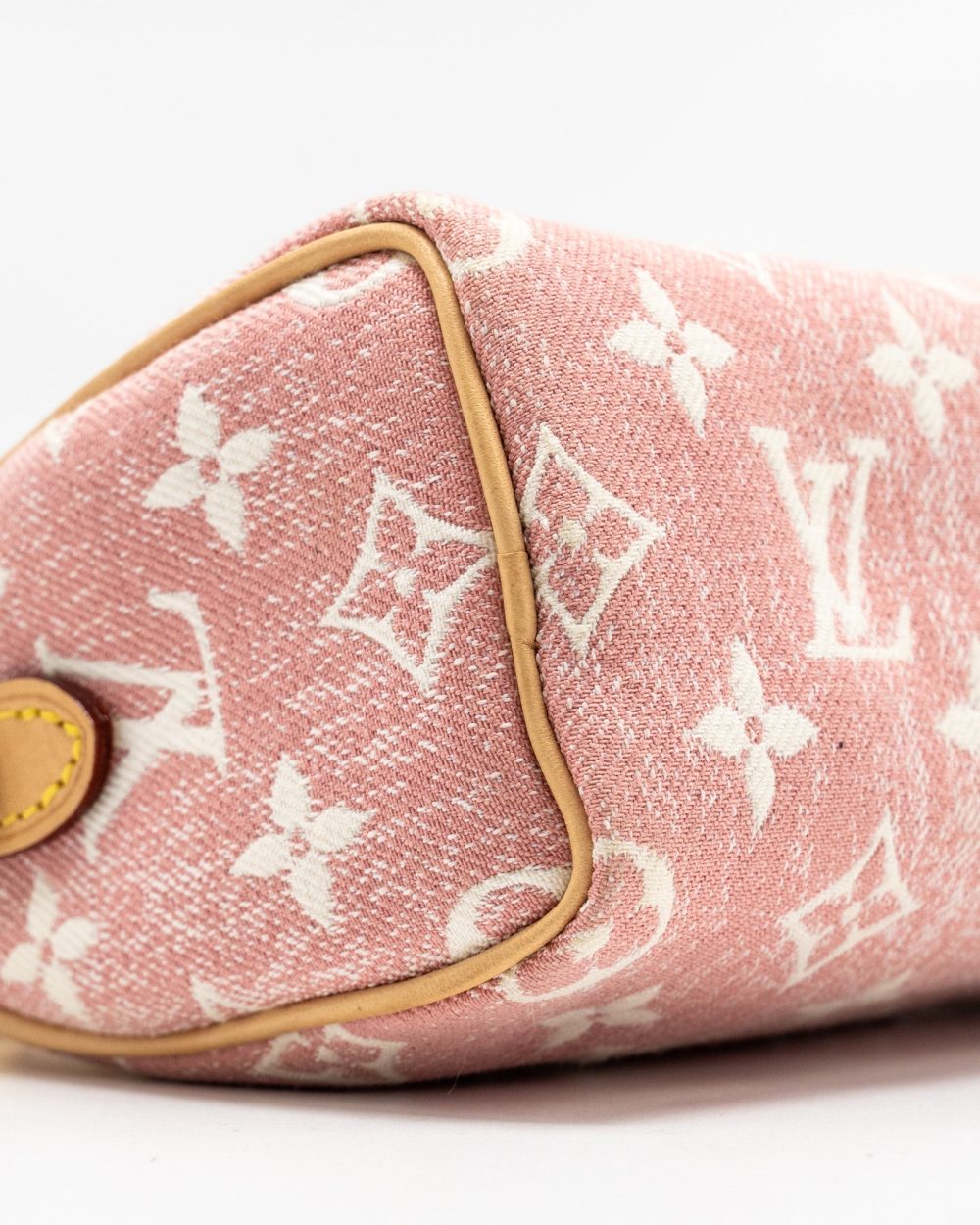 AAA Replica Louis Vuitton LV NANO SPEEDY MONOGRAM JACQUARD DENIM PINK GHW