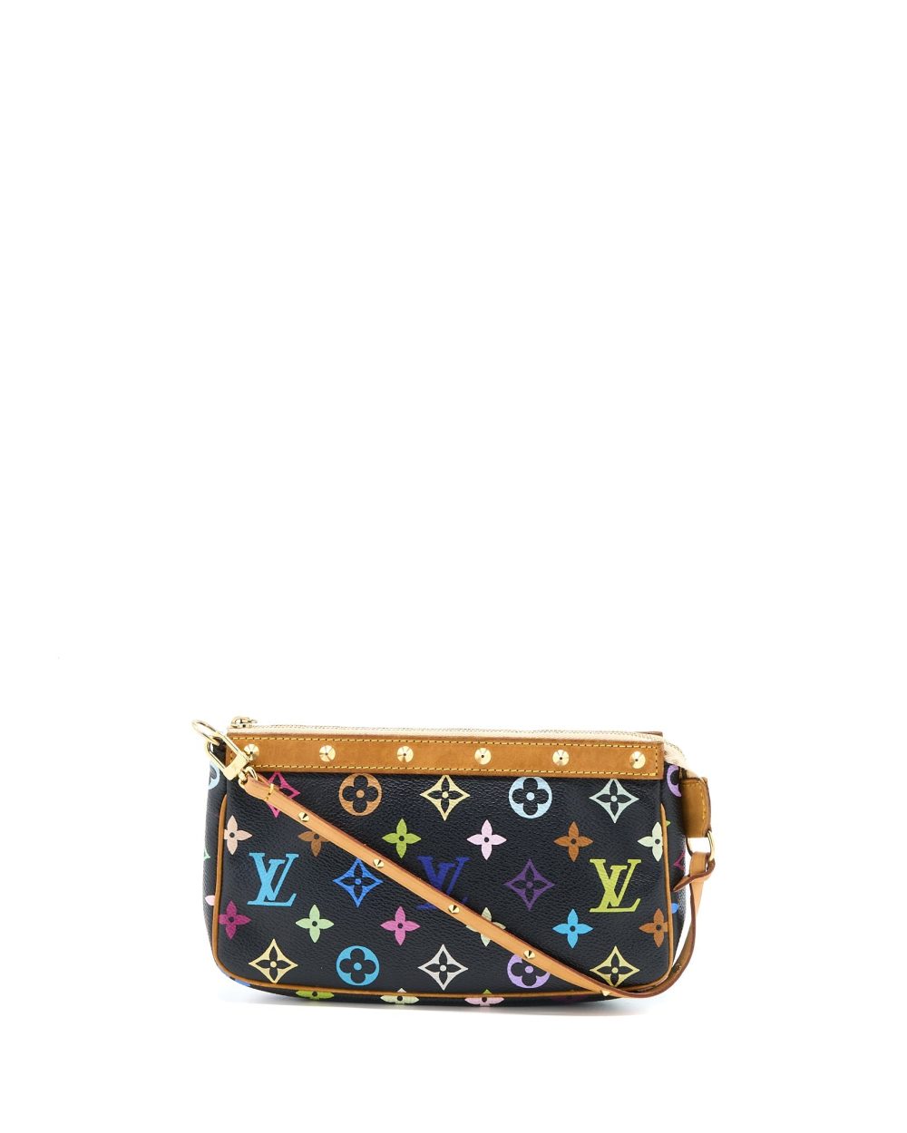 AAA Replica Louis Vuitton LV VINTAGE POCHETTE ACCESSORIES MULTICOLOUR MONOGRAM CANVAS BLACK GHW