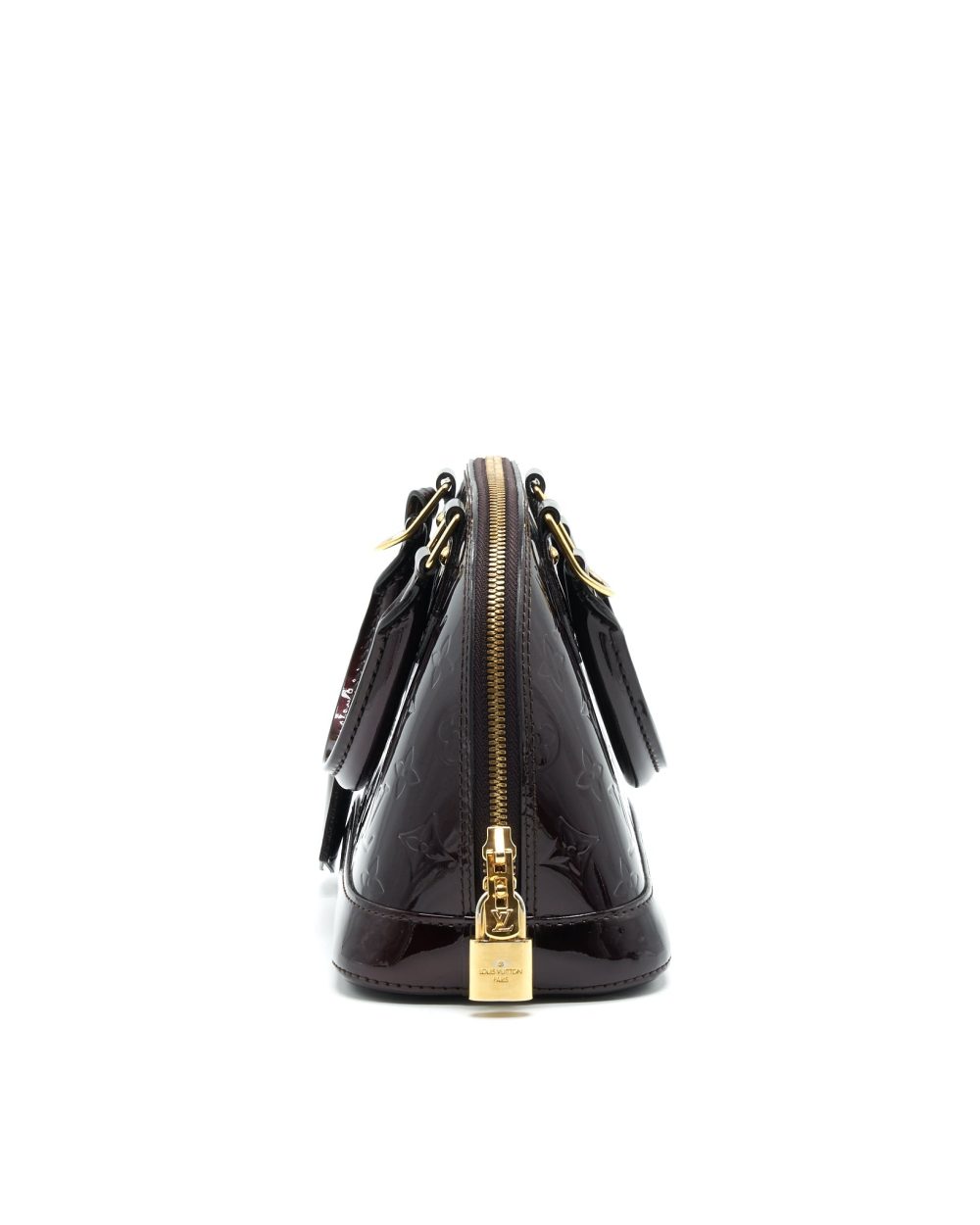AAA Replica Louis Vuitton LV ALMA BB MONOGRAM VERNIS LEATHER AMARANTE