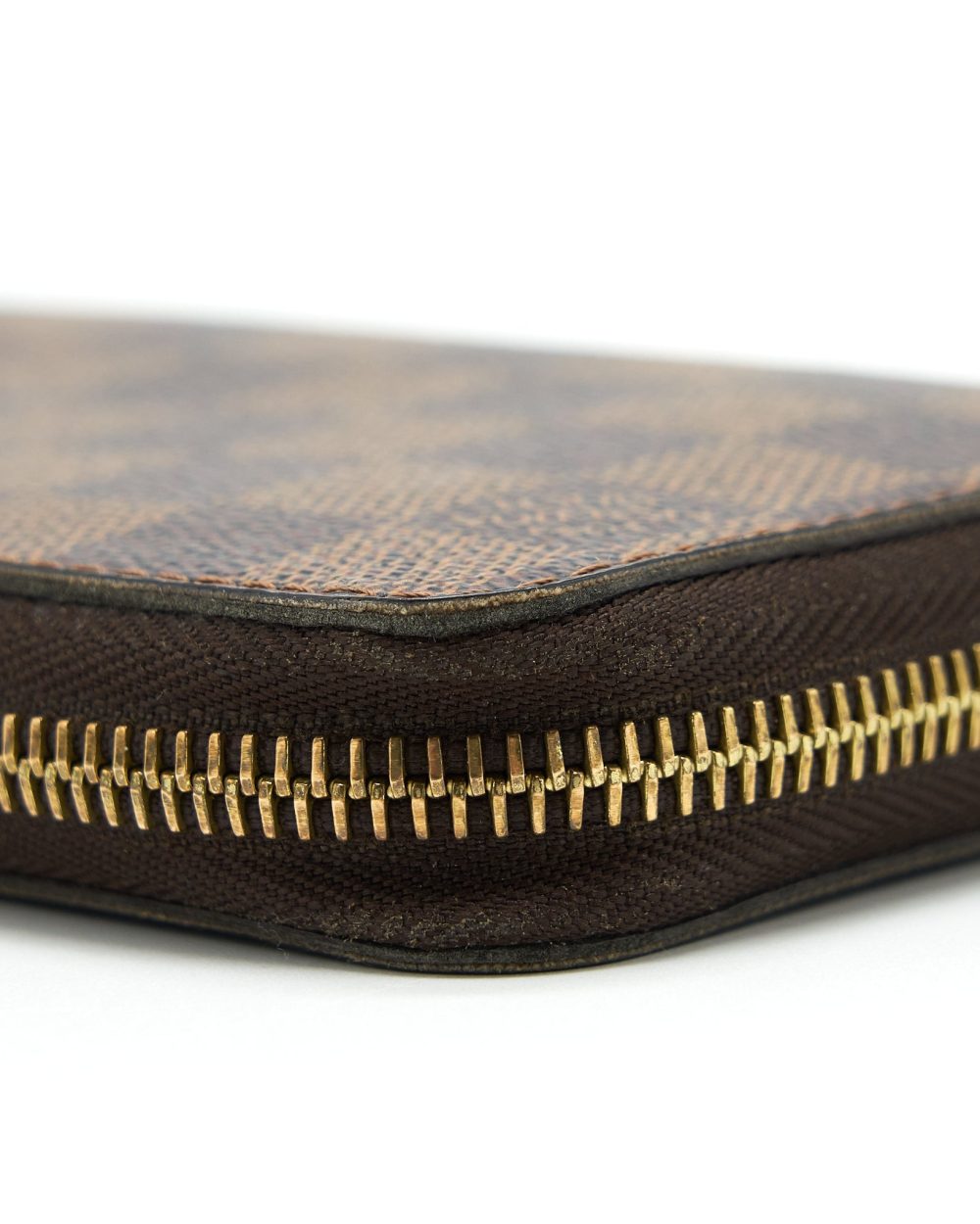 AAA Replica Louis Vuitton LV ZIPPER LONG WALLET DAMIER EBENE GHW