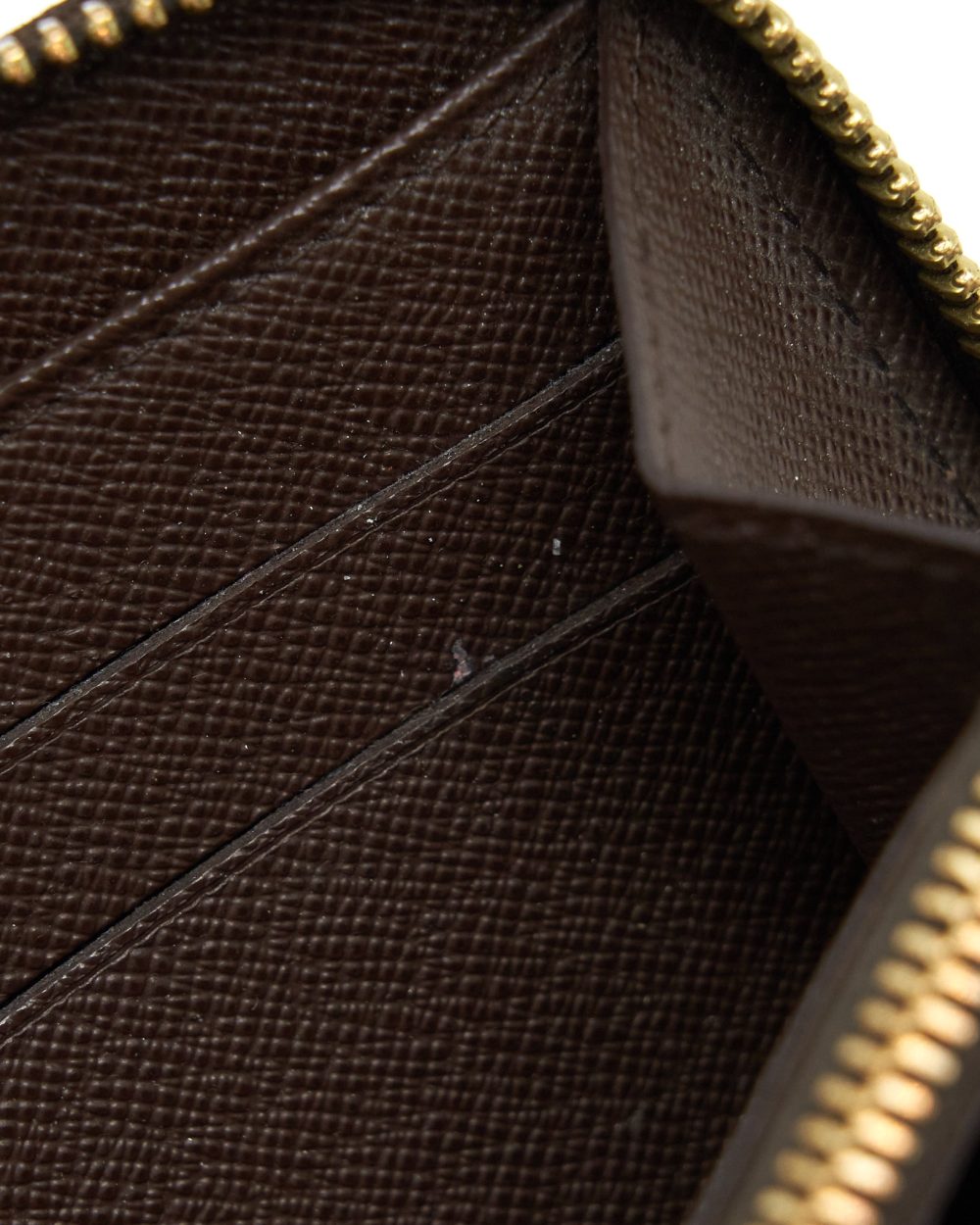 AAA Replica Louis Vuitton LV ZIPPER LONG WALLET DAMIER EBENE GHW