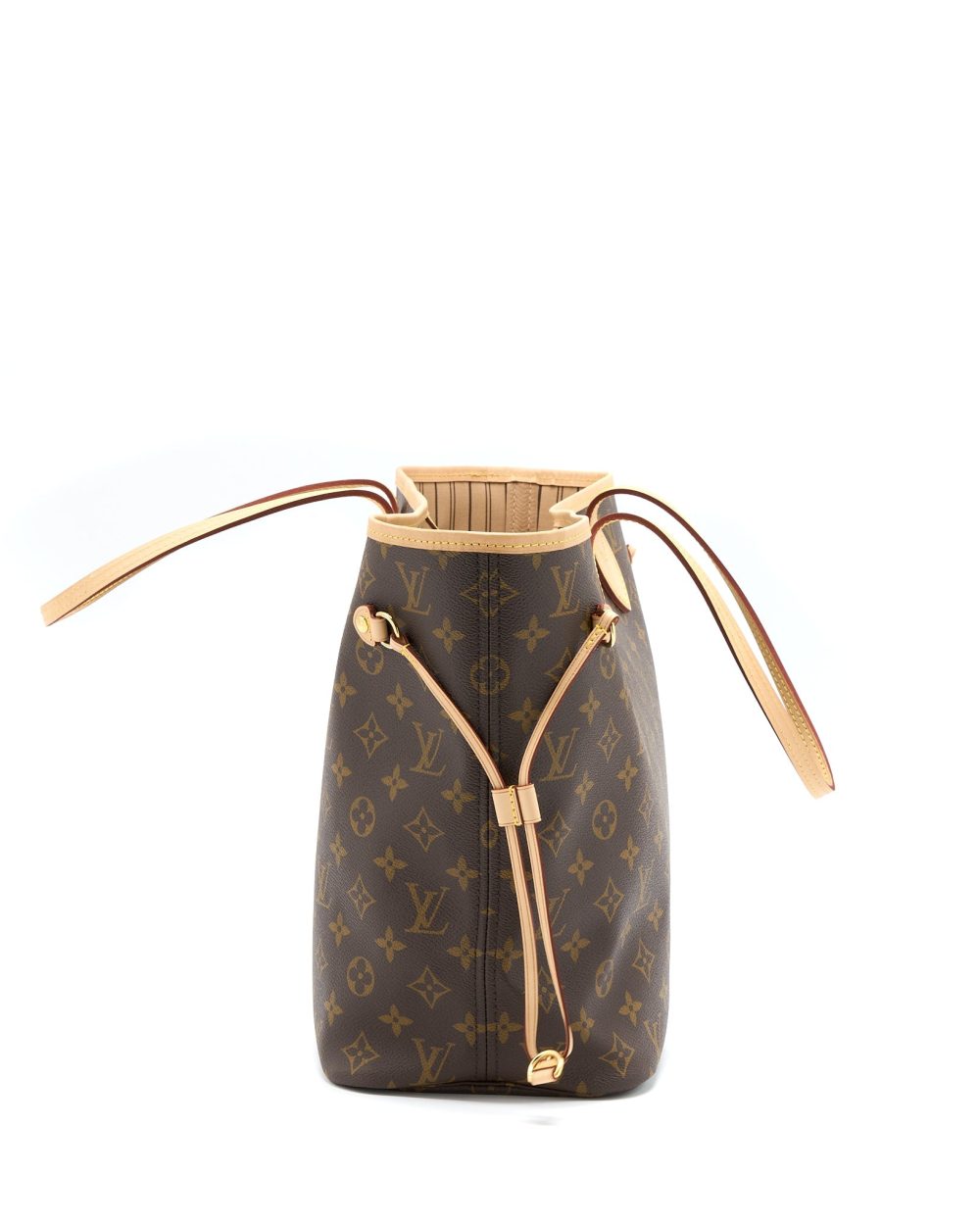 AAA Replica Louis Vuitton LV NEVERFULL MM MONOGRAM CANVAS / BEIGE LGHW