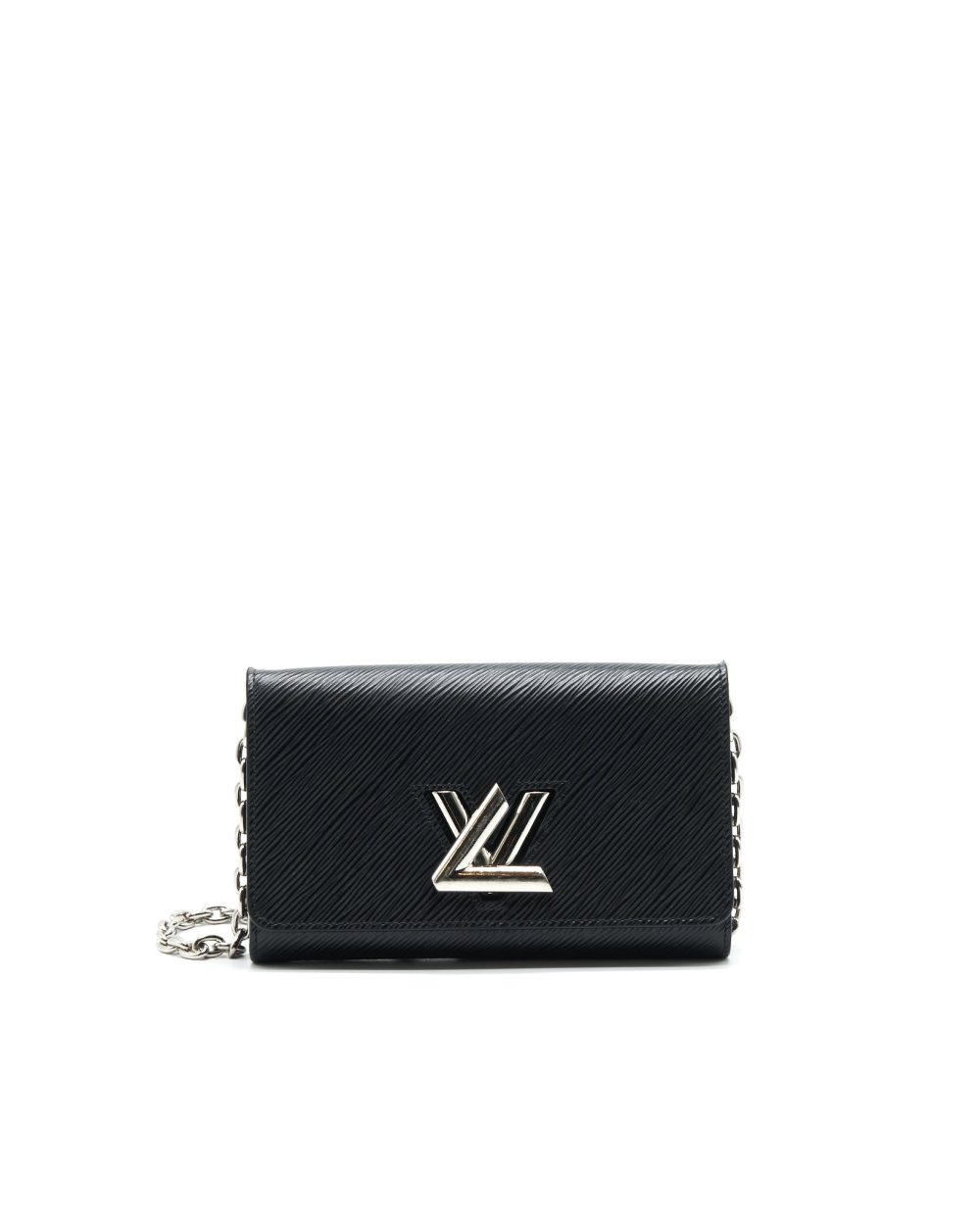 AAA Replica Louis Vuitton LV TWIST WALLET ON CHAIN BLACK SHW EPI LEATHER