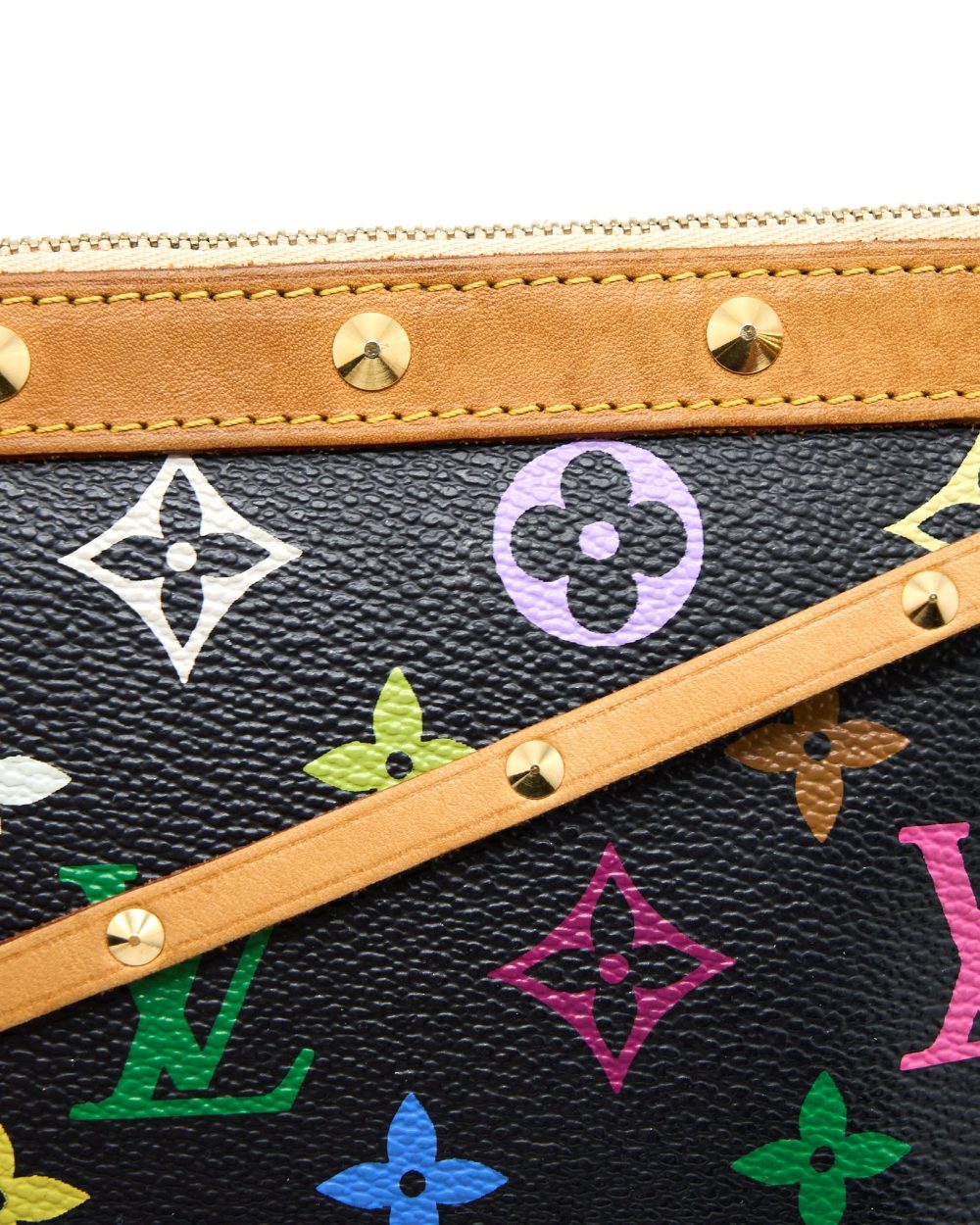 AAA Replica Louis Vuitton LV VINTAGE POCHETTE ACCESSORIES MULTICOLOUR MONOGRAM CANVAS BLACK GHW