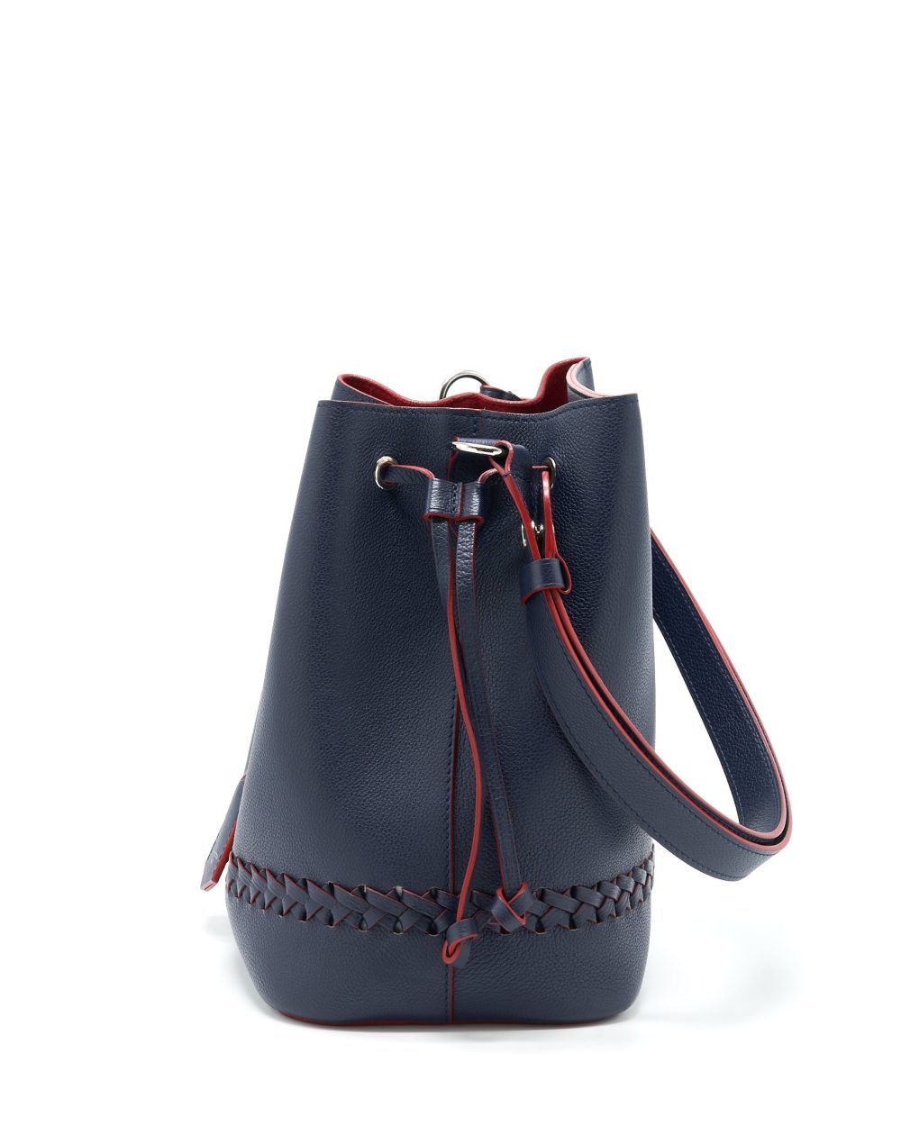 AAA Replica Louis Vuitton LV LOCKME BUCKET BAG NAVY/RED WITH AN EXTRA BAG CHARM SHW