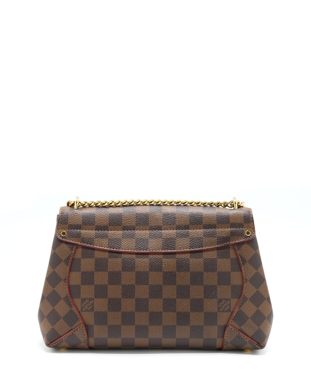 AAA Replica Louis Vuitton LV FLAP CHAIN BAG DAMIER EBENE GHW