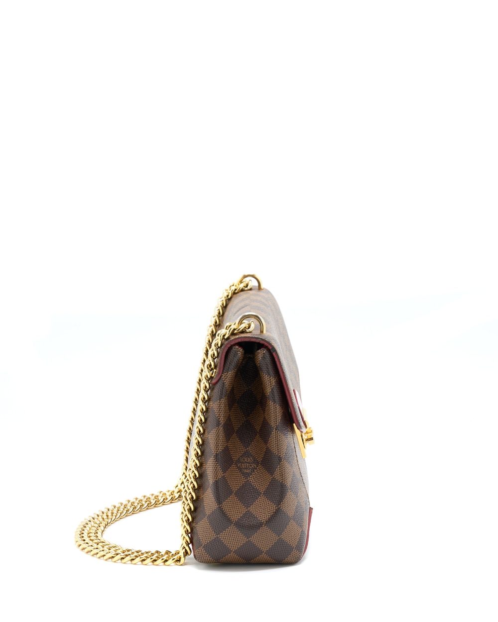 AAA Replica Louis Vuitton LV FLAP CHAIN BAG DAMIER EBENE GHW