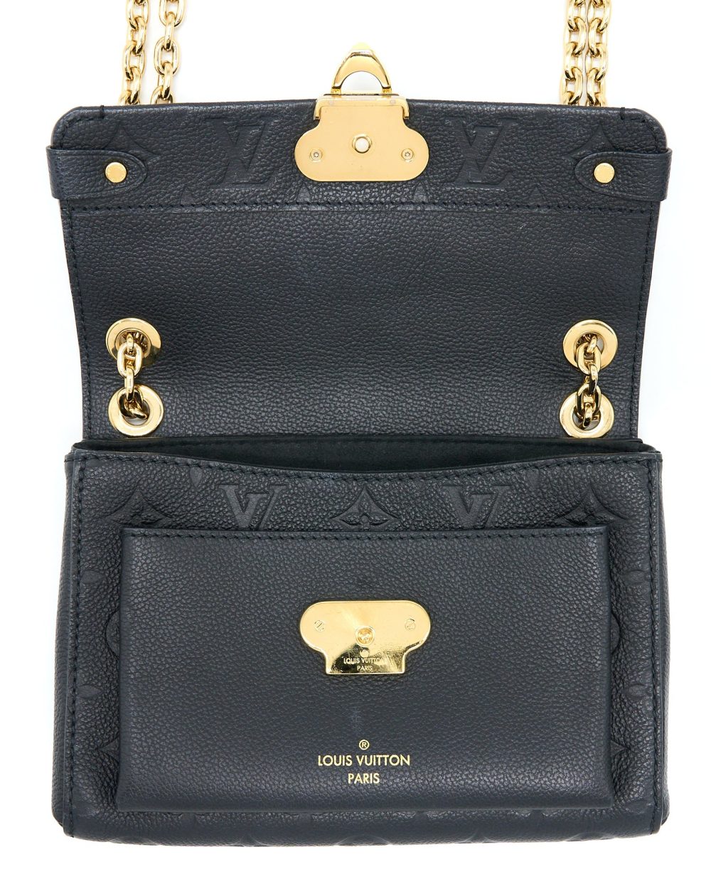 AAA Replica Louis Vuitton LV VAVIN BB MONOGRAM EMPREINTE BLACK GHW