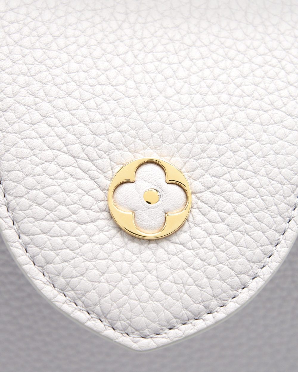 AAA Replica Louis Vuitton LV CAPUCINES BB BRUME GREY GOLD HARWARE WITH ABALONE-SHELL