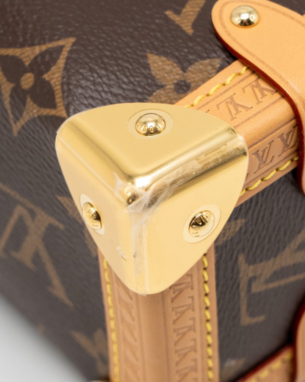 AAA Replica Louis Vuitton LV SIDE TRUNK MM MONOGRAM CANVAS GHW M46358