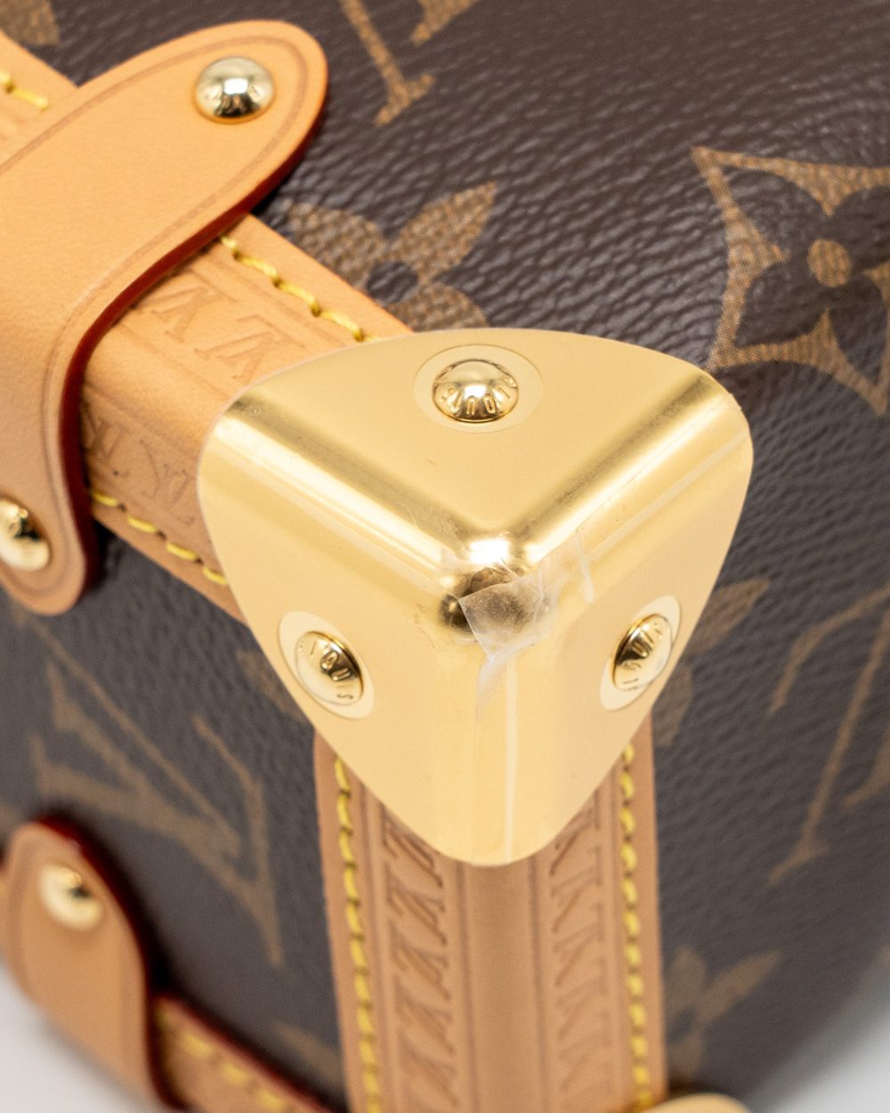 AAA Replica Louis Vuitton LV SIDE TRUNK MM MONOGRAM CANVAS GHW M46358