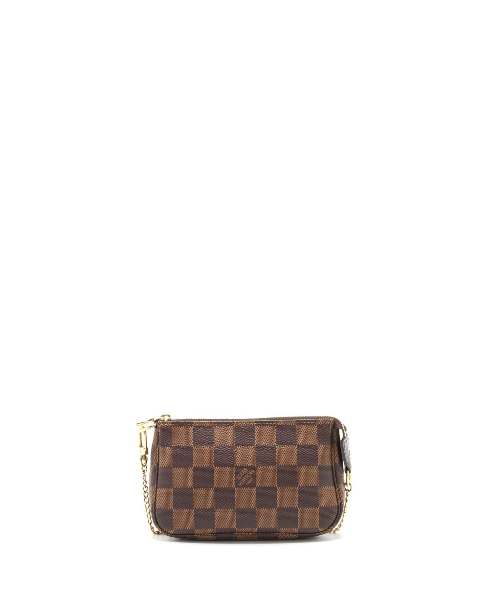AAA Replica Louis Vuitton LV MINI POCHETTE ACCESSORY DAMIER EBENE GHW