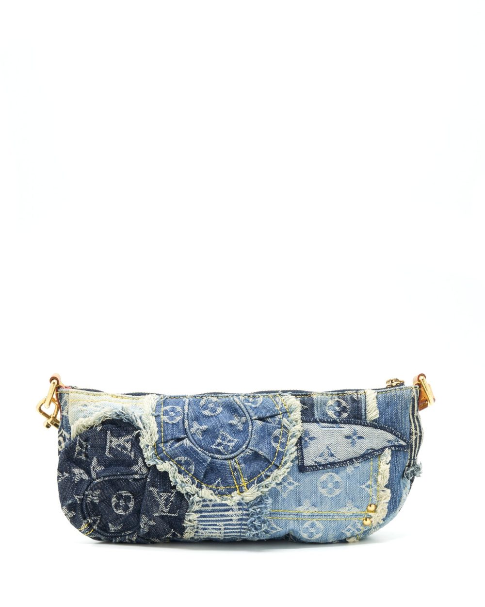 AAA Replica Louis Vuitton LV VINTAGE DENIM SHOULDER BAG MULTICOLOUR